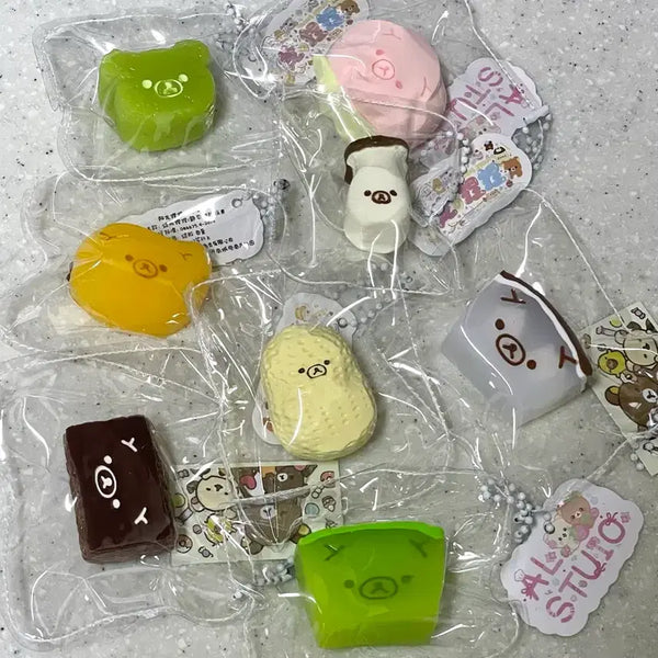 [BUNJANG] Rilakkuma Mini Squishy Charm New / 리락쿠마 미니 말랑이 봉만말 키링 새상품