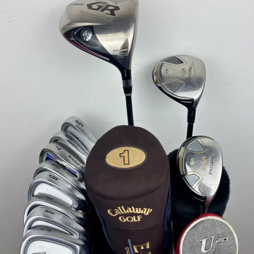 [BUNJANG] Tourstage & Wow Golf Men's Used Steel Golf Club Full Set / 투어스테이지, 와우골프 조합형 남성 중고 스틸 골프채 풀세트