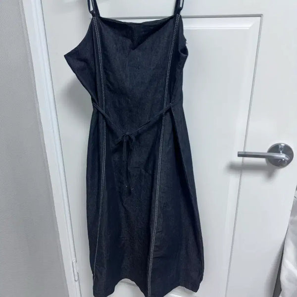 [BUNJANG] Denim Bustier Long Dress / 데님 뷔스티에 롱 원피스