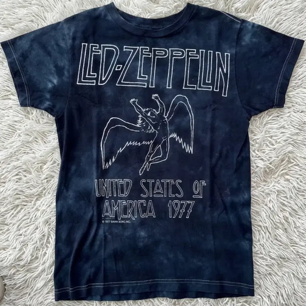 [BUNJANG] Rede Zepplin 1977 Tour Graphic T-Shirt / (시즌오프)레드제플린 오피셜 투어 1977  여성 반팔 티셔츠