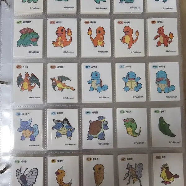 [BUNJANG] Pokemon Stickers (Ttibusil) First Edition Gen 1 & 2 Full Set / 포켓몬 띠부씰 초판 3자리 1.2세대  개봉 전종 세트