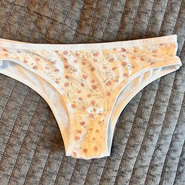 [BUNJANG] Soft Slim Briefs with Floral Pattern / (중고) 시골처녀 소프트 슬림삼각팬티