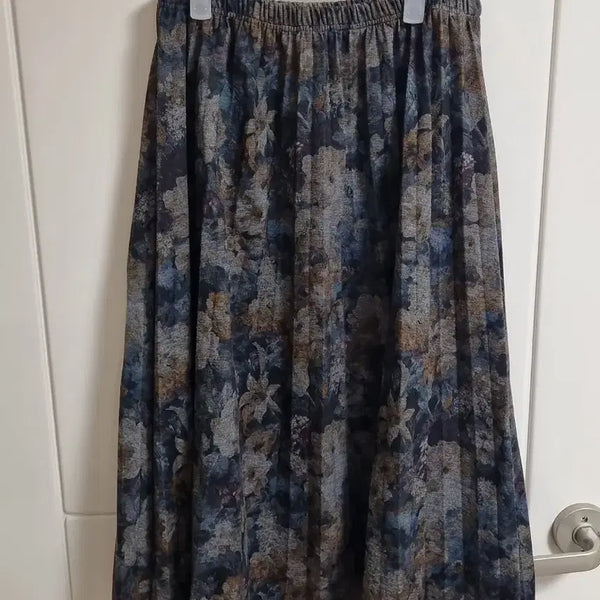 [BUNJANG] Thursday Island Floral Midi Long Skirt / 써스데이아일랜드 플라워 미디 롱 스커트 치마 꽃무늬 썰스데이 빈티지 모리걸 a라인