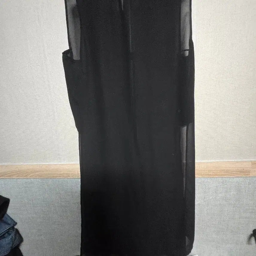 [BUNJANG] Sisley Black Chiffon Midi Dress / 블랙 쉬폰 원피스