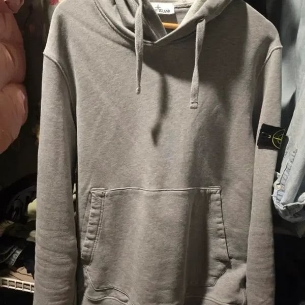 [BUNJANG] Stone Island Grey Hoodie XL / 스톤아일랜드 후드티 그레이
