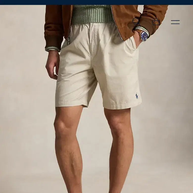 [BUNJANG] Polo Prepster Long Version Beige/Navy Pony Pants (Stone Grey) / 백화점판19.9](긴버전)프렙스터qr 새상품 폴로 29~31