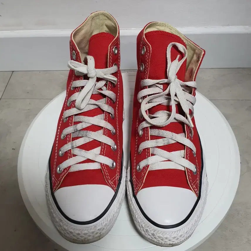 [BUNJANG] Converse Chuck Taylor All Star Classic High Top Red 255mm / 컨버스 척테일러 올 스타 클래식 하이 레드 255mm