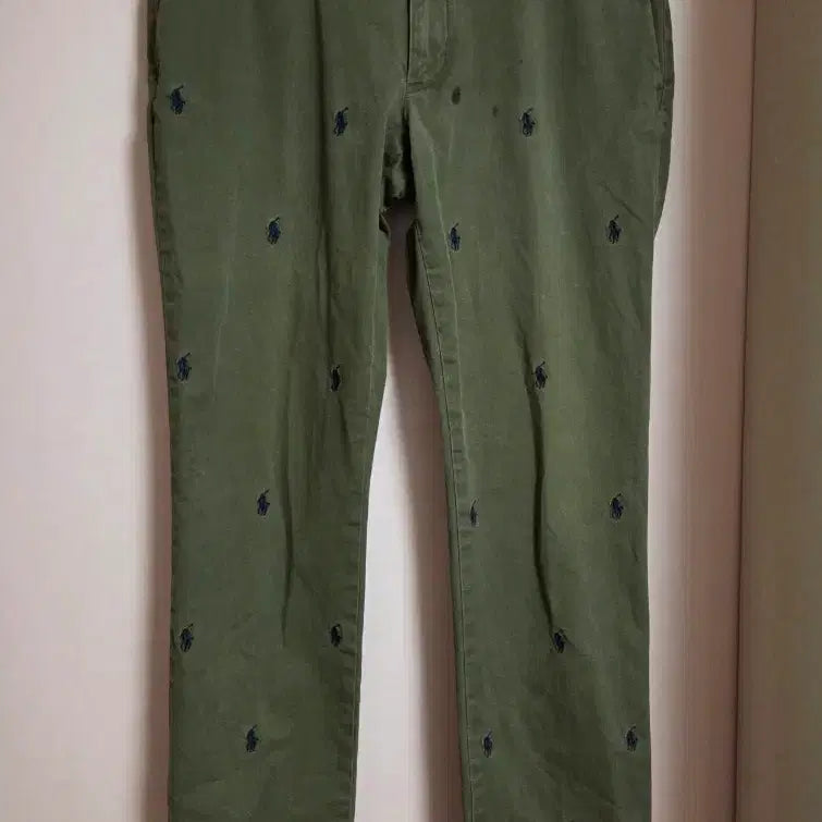 [BUNJANG] Polo Ralph Lauren Khaki Horse Motif Chino Pants / 폴로랄프로렌 카키색 말 무늬 치노팬츠