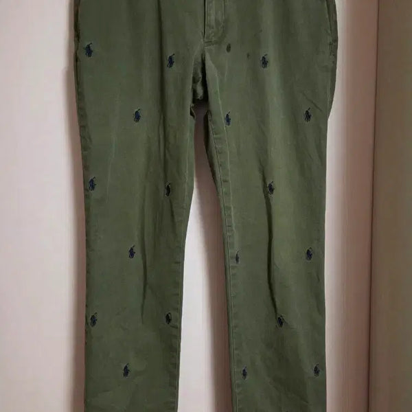 [BUNJANG] Polo Ralph Lauren Khaki Horse Motif Chino Pants / 폴로랄프로렌 카키색 말 무늬 치노팬츠