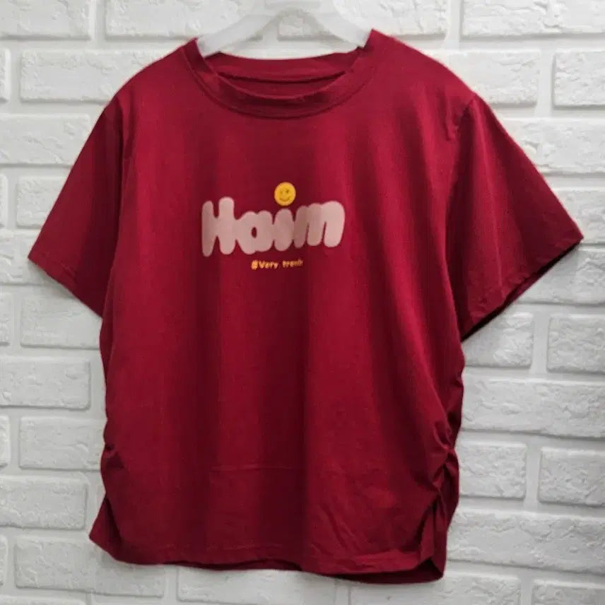 [BUNJANG] Haim Smile Logo Short Sleeve T-Shirt / A4867  반팔면티