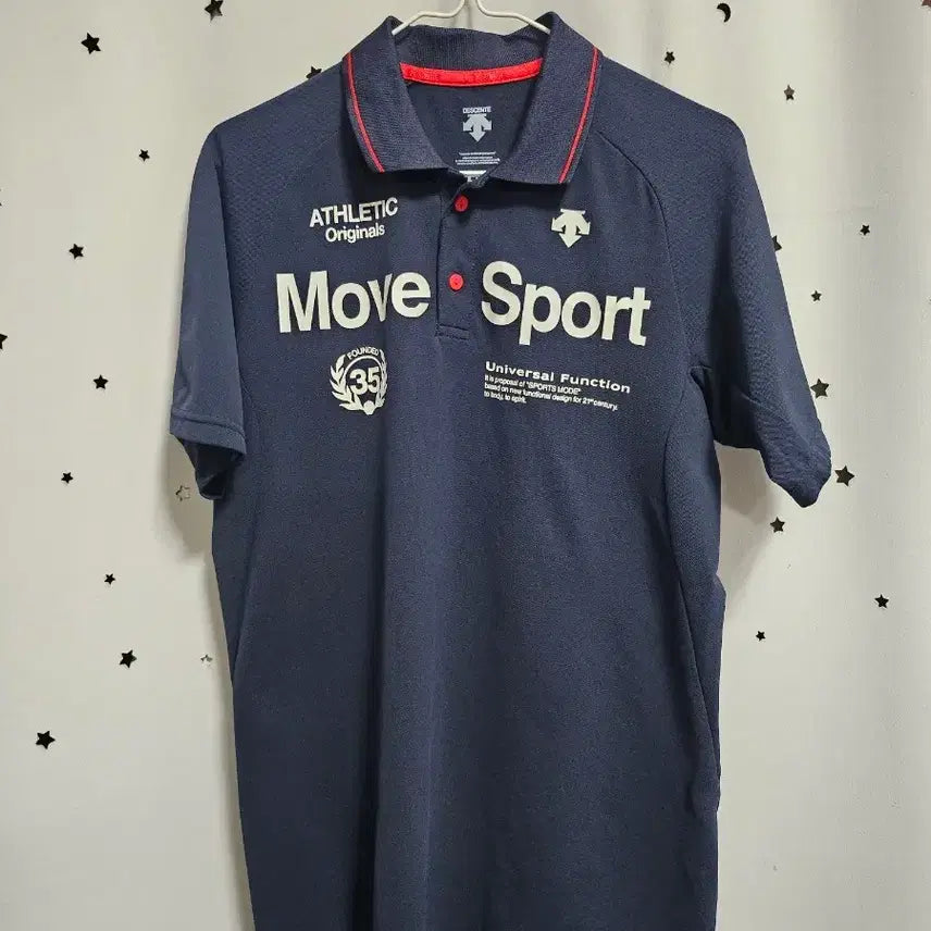 [BUNJANG] Descente Move Sport Navy Short Sleeve Polo T-Shirt L / 데상트 무브스포츠 네이비 반팔 폴로 티셔츠 L
