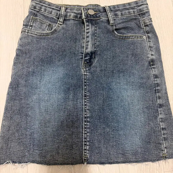 [BUNJANG] Denim A-Line Mini Skirt / 청치마 데님 스커트