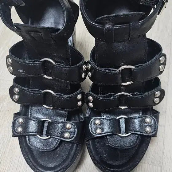[BUNJANG] Chain Strap Sandals - Black / 체인 스트랩 샌들 블랙