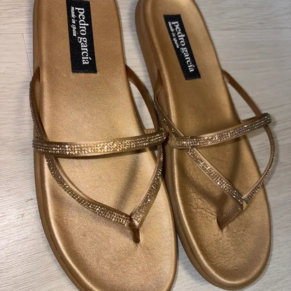 [BUNJANG] Pedro Garcia Cubic Embellished Slip-on Sandals (Size 38) / 페드로가르시아 슬리퍼 새상품 38