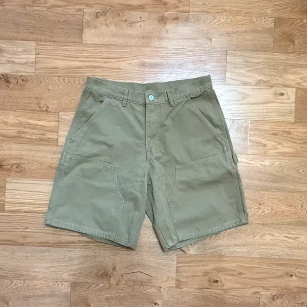 [BUNJANG] Outstanding Canvas Carpenter Double Knee Shorts Beige M / 아웃스탠딩 캔버스 카펜터 더블니 쇼츠 베이지 M사이즈