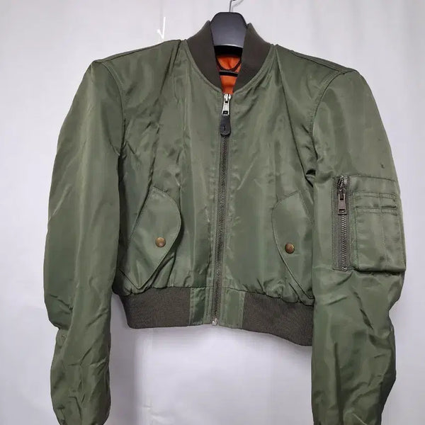 [BUNJANG] Dude Nine Oversized Crop Bomber Jacket / 듀드나인 오버핏 크롭 항공점퍼