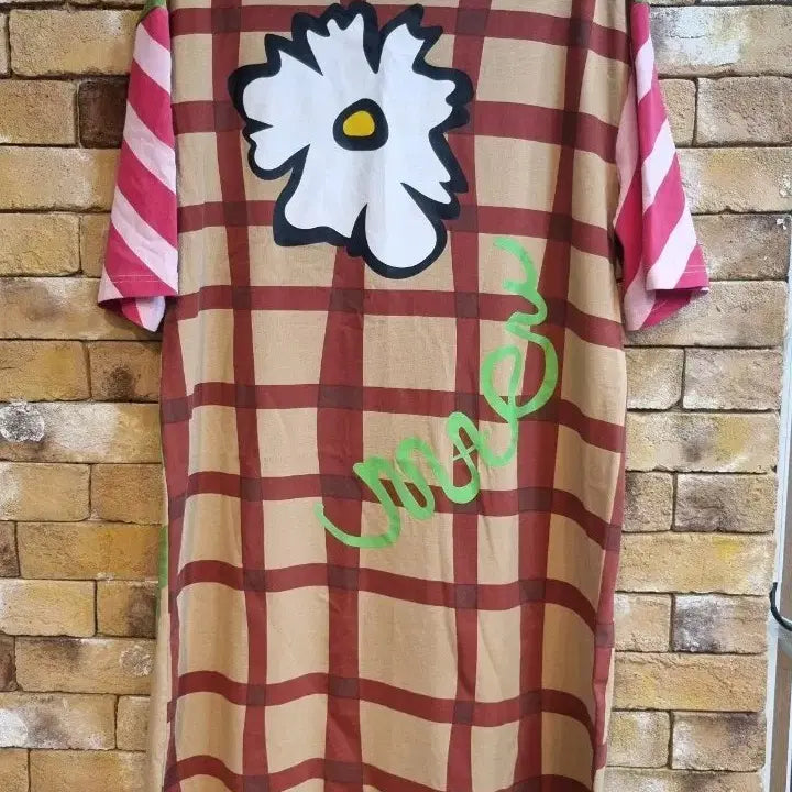 [BUNJANG] Marni Check Flower Half Sleeve Long Dress / 정품)마르니 체크 플라워 원피스 40