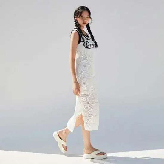 [BUNJANG] Egoist 24SS Perforated Sleeveless Knit Dress / 에고이스트) 24ss 펀칭 여름 민소매 니트 원피스 -F