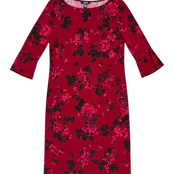 [BUNJANG] CHAPS Floral Spandex Vintage Dress Women's M / 여성M/ 미사용 CHAPS 플로럴 스판 원피스 빈티지킹
