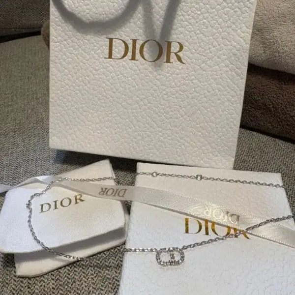 [BUNJANG] Dior Clair D Lune Necklace Silver / 디올 클레어 디 룬 목걸이 화이트