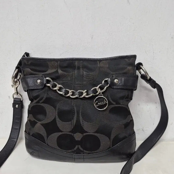 [BUNJANG] Coach Signature Pattern Crossbody Bag / 코치 크로스백