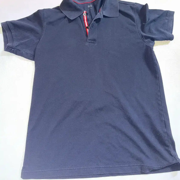 [BUNJANG] Uniqlo Navy Collar T-shirt / 유니클로 카라티 네이비
