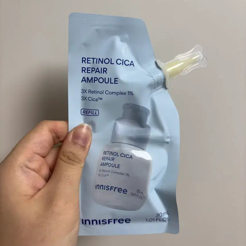 [BUNJANG] Innisfree Retinol Cica Poreless Ampoule Refill (Renewed Version) / (교환 가능) 이니스프리 레티놀 시카 모공 흔적 앰플 리필 새상품 (리뉴얼 버전)