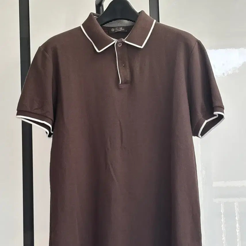 [BUNJANG] Loro Piana Cotton Polo Collar T-Shirt Brown / 로로피아나 코튼 폴로 카라티셔츠 브라운