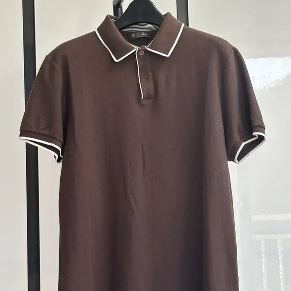 [BUNJANG] Loro Piana Cotton Polo Collar T-Shirt Brown / 로로피아나 코튼 폴로 카라티셔츠 브라운