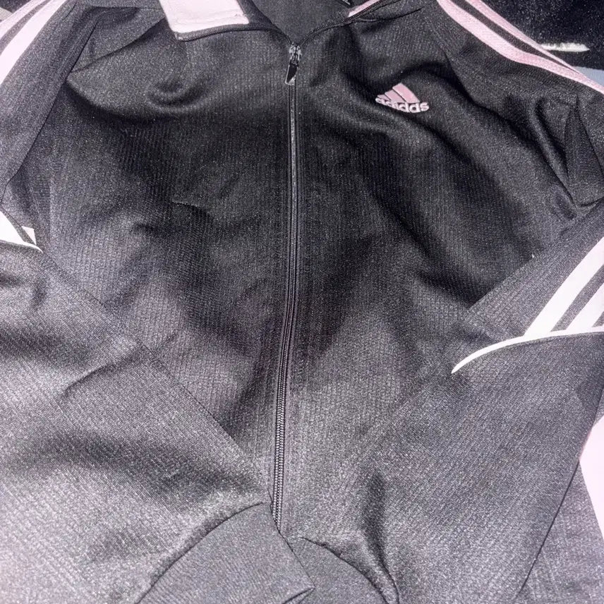 [BUNJANG] Adidas Track Top Black/Pink / 아디다스 트랙탑 블랙/핑크