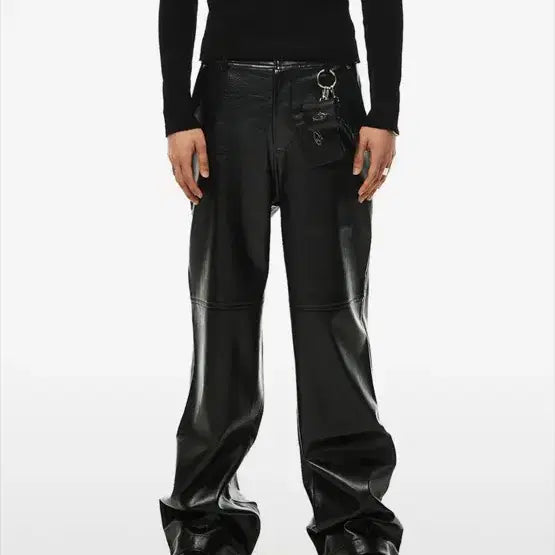 [BUNJANG] More Than Black Leather Pants / 모어댄블랙 레더 팬츠
