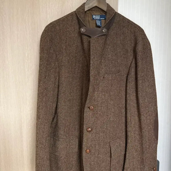 [BUNJANG] Polo Ralph Lauren Herringbone Tweed Jacket Brown XL / 폴로 랄프로렌 헤링본 트위드 자켓 브라운 xl