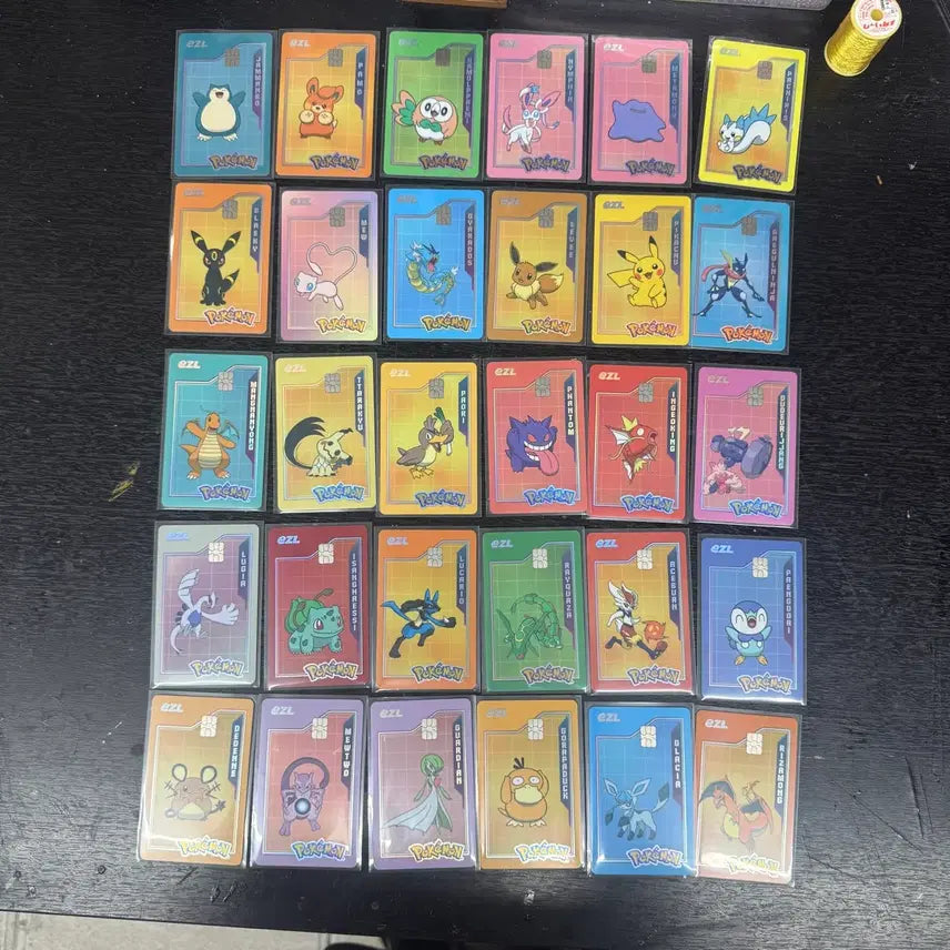 [BUNJANG] Pokemon Izle All Types Set Transportation Card (30 pieces) / 포켓몬 교통카드 이즐 전종 30개
