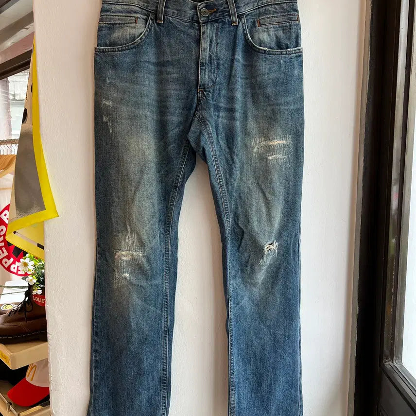 [BUNJANG] Dolce & Gabbana Distressed Slim Straight Denim Jeans / [44] 돌체앤가바나 디스 슬림 데님팬츠