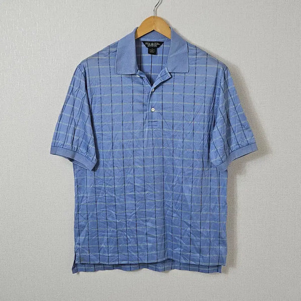 [BUNJANG] Brooks Brothers Performance Polo T-Shirt Check Functional Sports / 브룩스브라더스 퍼포먼스 폴로 반팔 카라티 피케티 체크 기능성 스포츠 S 95
