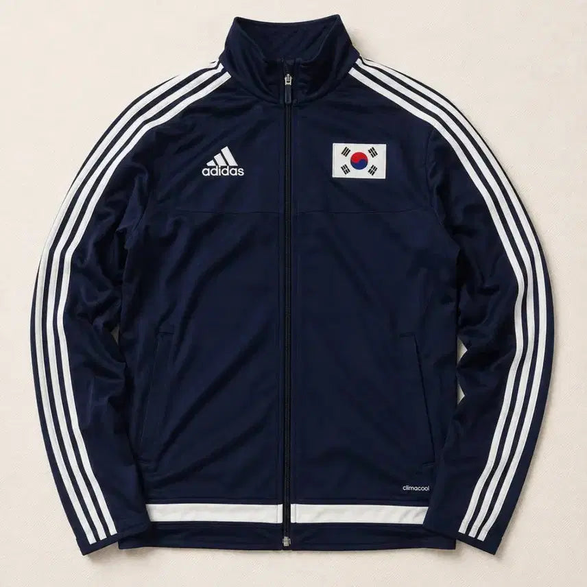 [BUNJANG] Adidas Team Korea Navy Track Top Jersey / Adidas 아디다스 팀 코리아 네이비 트랙탑 져지