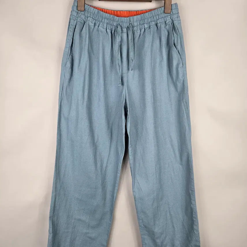 [BUNJANG] Lapiaf Women's 77 Linen Blend Wide Banding Pants / [무료배송]라삐아프 77 여성 밴딩 스판 린넨 마 혼방 와이드 팬츠 바지