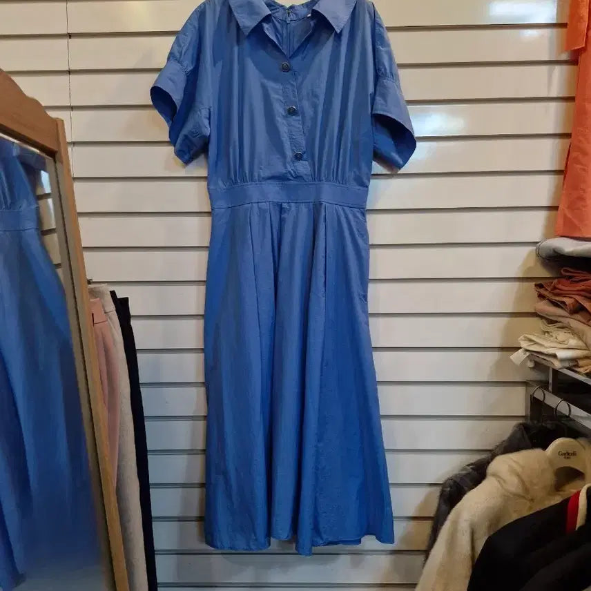 [BUNJANG] LIST Sky Blue Shirt Dress / 리스트 하늘색 셔츠 원피스