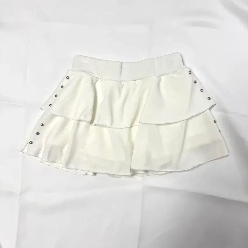 [BUNJANG] Studded Tiered Ruffle Mini Skirt / 새상품) 스터드 캉캉 프릴 미니 스커트