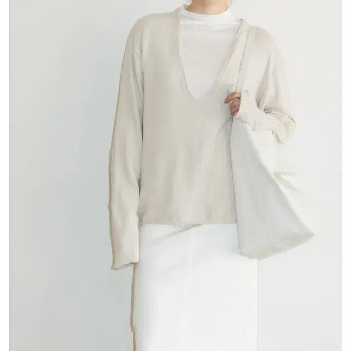 [BUNJANG] Leete V-Neck Knit / 르에떼 V넥 니트