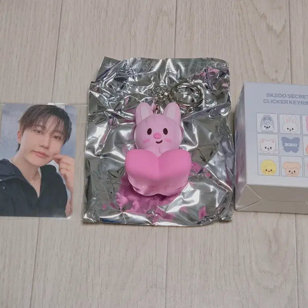 [BUNJANG] Stray Kids SKZOO Changbin Secret Clicker Keyring Bundle Set Photocard / 스트레이키즈 SKZOO 시크릿 클리커 키링 돼끼 창빈 포카 일괄