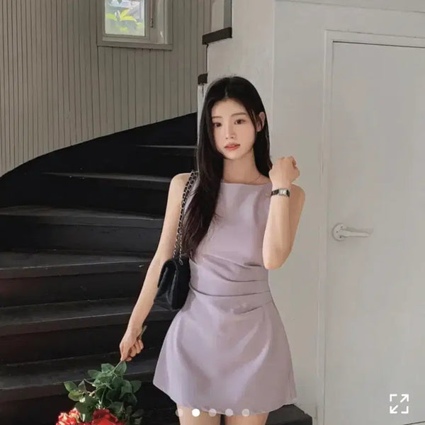 [BUNJANG] Ablley Sleeveless Mini Dress / 에이블리 민소매 존예 원피스 새상품