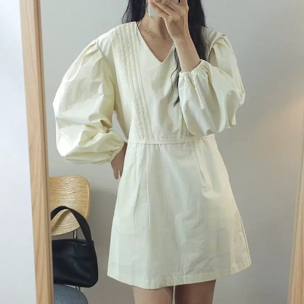 [BUNJANG] (F)Like Water Women's Long Sleeve Mini Dress / (F)Like Water 여성 긴팔 미니 원피스