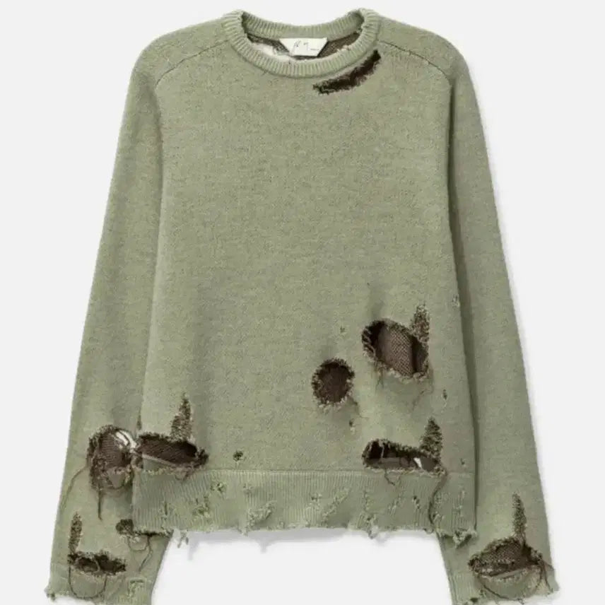 [BUNJANG] Ancellm Damage Knit / 안셀름 데미지 니트 ANCELLM DAMAGE KNIT