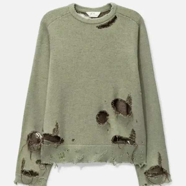 [BUNJANG] Ancellm Damage Knit / 안셀름 데미지 니트 ANCELLM DAMAGE KNIT
