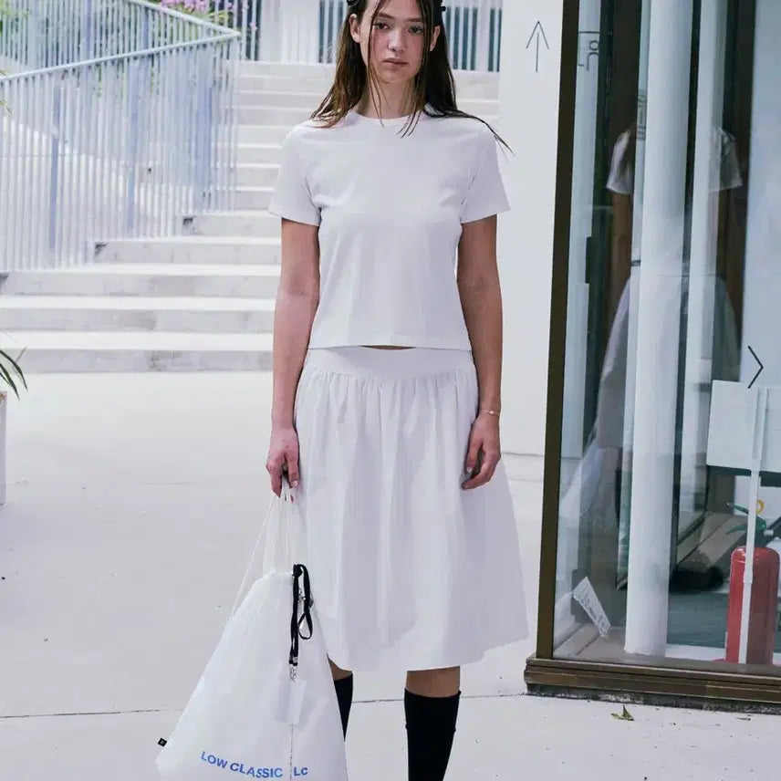 [BUNJANG] Low Classic Organic Silket LC Mini T-Shirt (Off White) / [미착용/S]로우클래식 Organic Silket Lc Mini TShirt(Off White)