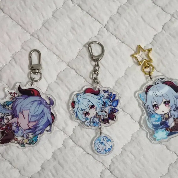 [BUNJANG] Genshin Impact Ganyu Keychain Bundle (Photocard Included) / 원신 감우 키링 일괄 (포토카드 덤)