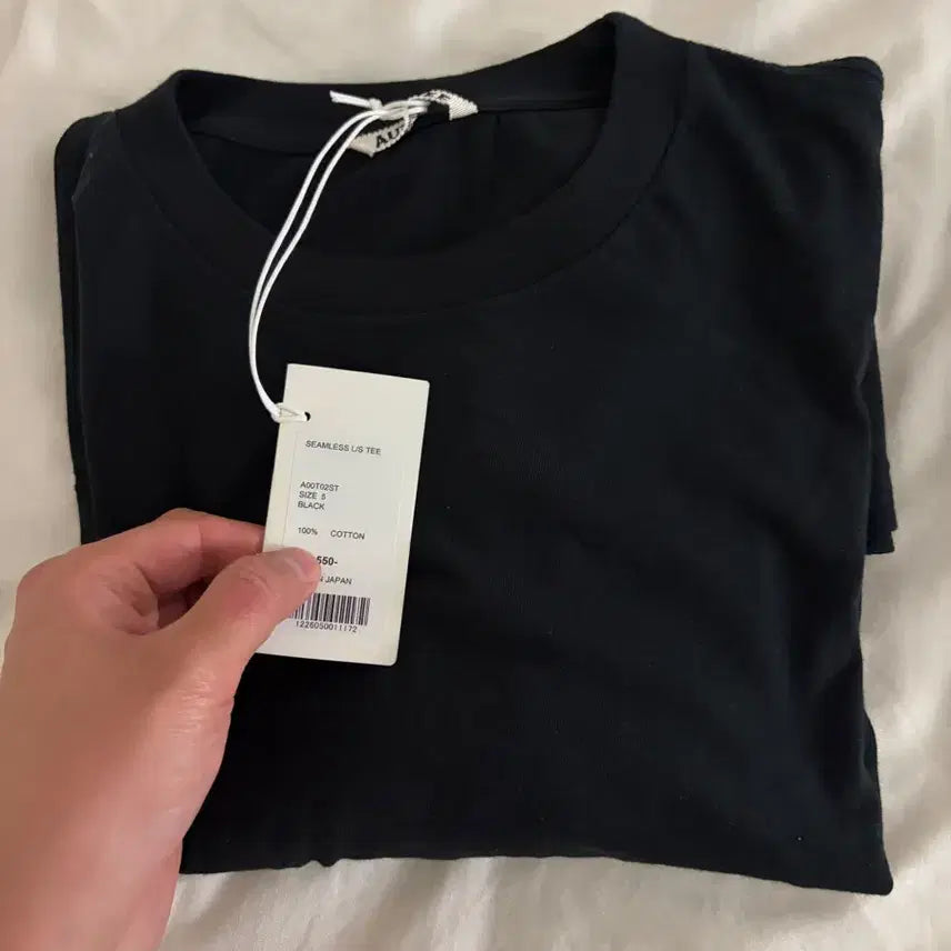 [BUNJANG] Auralee Seamless Long Sleeve T-shirt Black Size 5 / 오라리 심리스 롱슬리브 티셔츠 블랙 5사이즈