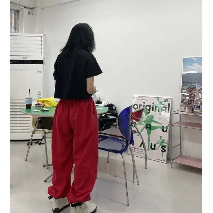 [BUNJANG] The Emotion Red Training Jogger Pants / 더이모션 레드 팬츠