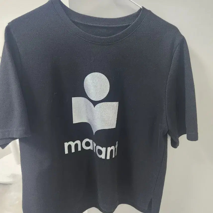 [BUNJANG] Isabel Marant T-Shirt Black Silver Logo Side Slit / 이자벨마랑 티셔츠